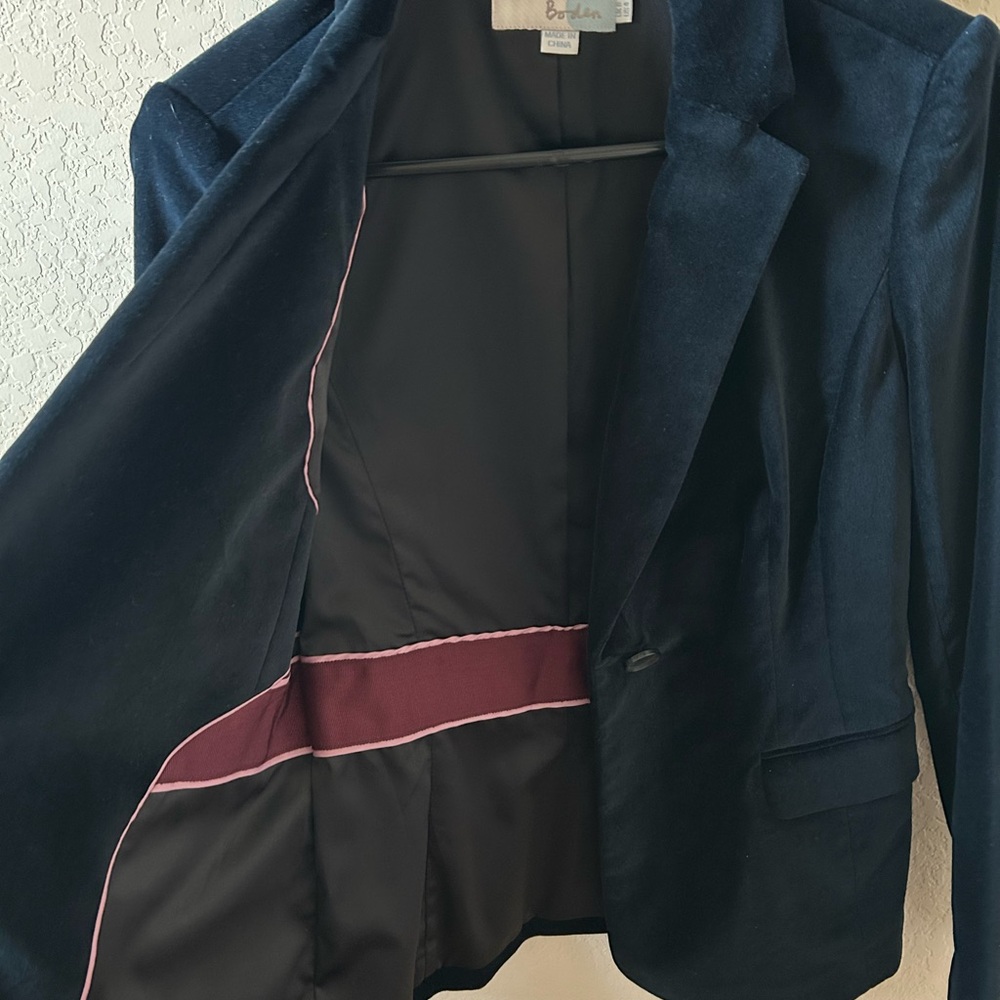 Boden Women’s Single-Button Tailored Blazer Notched Lapel Flap Pockets Size 4 - Picture 4 of 10